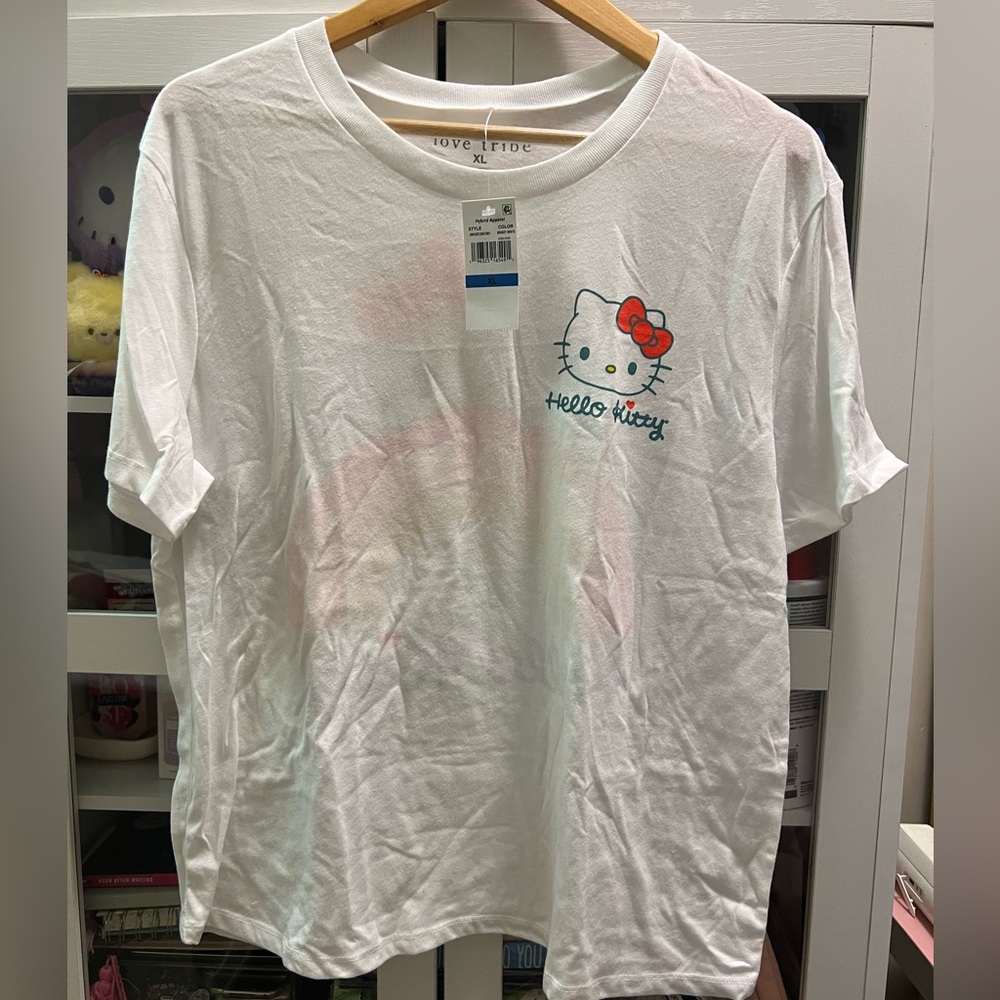 Love Tribe Hello Kitty Graphic Tee White XL NEW